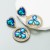 occidental styleins wind exaggerating heart-shaped embed glass diamond earrings woman fully-jewelled fashion hig
