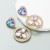 occidental styleins wind exaggerating heart-shaped embed glass diamond earrings woman fully-jewelled fashion hig