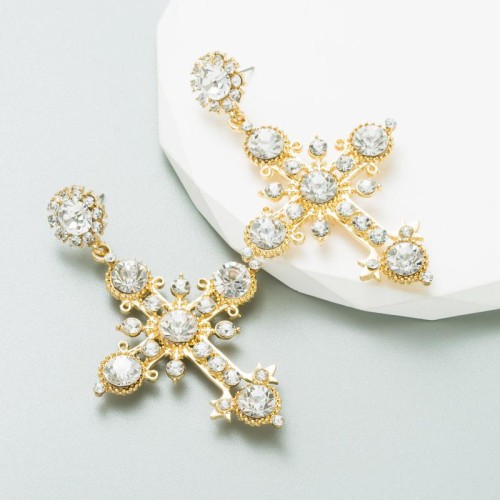  occidental styleins wind earrings woman diamond Word exaggerating long style earring temperament high Earring