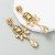 occidental style creative long style geometry earrings woman Alloy embed colorful diamond temperament high 