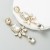 occidental style creative long style geometry earrings woman Alloy embed colorful diamond temperament high 
