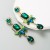 occidental style creative long style geometry earrings woman Alloy embed colorful diamond temperament high 