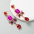 occidental style creative long style geometry earrings woman Alloy embed colorful diamond temperament high 