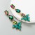 occidental style ins wind Alloy embed color Rhinestone personality long style earring earrings