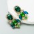 occidental styleins wind Alloy earrings woman embed glass diamond exaggerating Rhinestone high Earring temperam