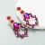 occidental styleins wind glass diamond earrings woman Alloy fully-jewelled ear stud high Earring temperament