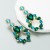 occidental styleins wind glass diamond earrings woman Alloy fully-jewelled ear stud high Earring temperament