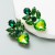 occidental styleins Alloy exaggerating embed glass diamond high heart-shaped earrings super Earring