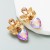  occidental styleins Alloy exaggerating embed glass diamond high heart-shaped earrings super Earring