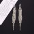 occidental style long style flash diamond earrings  all-Purpose long style exaggerating fully-jewelled tassel e