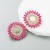 ins  creative sun flower earrings woman occidental style trend ear stud Alloy embed colorful diamond all-Purpos