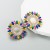 ins  creative sun flower earrings woman occidental style trend ear stud Alloy embed colorful diamond all-Purpos