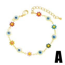  occidental style fashion  color enamel flowers eyes splice bracelet womanbrj