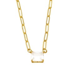 occidental style  samll all-Purpose square zircon necklaceins wind chainnkb