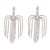 earrings occidental style exaggerating Alloy diamond Rhinestone tassel earrings woman claw chain Bohemia Nation