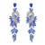 earrings fashion Alloy diamond Rhinestone geometry leaves colorful diamond earrings woman occidental style Earr