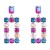 occidental style hollow square Alloy diamond Acrylic geometry earrings woman brief super earringearrings