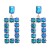 occidental style hollow square Alloy diamond Acrylic geometry earrings woman brief super earringearrings