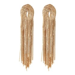 style fashion retro geometry Alloy long style tassel earrings woman occidental..