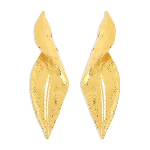 E geometry Irregular leaves earrings  exaggerating wind Alloy temperament Earring woman