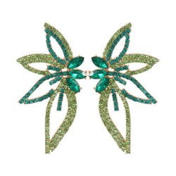 creative big earrings flowers flowers Alloy diamond ear stud personality tempe..