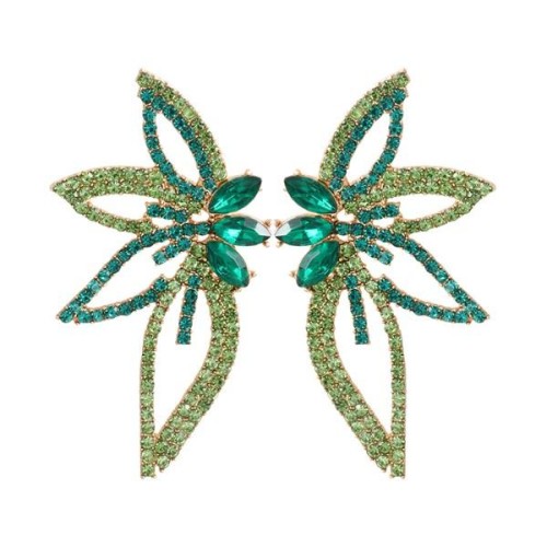 creative big earrings flowers flowers Alloy diamond ear stud personality temperament womanearrings