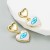 occidental style creative geometry love earrings woman Alloy color enamel ear stud samll all-Purpose