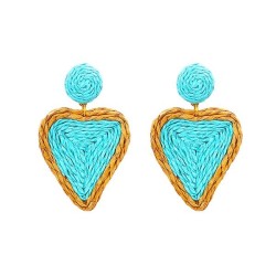 UR fashion Bohemian style earrings handmade weave Peach heart earring woman