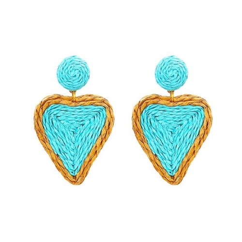 UR fashion Bohemian style earrings handmade weave Peach heart earring woman