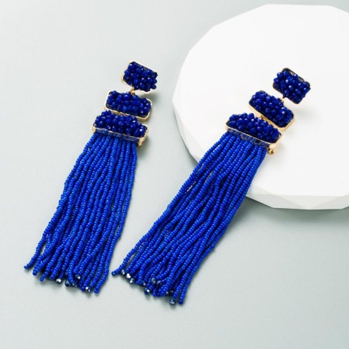 same style occidental style exaggerating earrings woman trend Bohemian style beads earring long style temperamen
