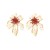 exaggerating wind hollow Metal flowers earrings occidental style beads flowers Earring