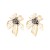 exaggerating wind hollow Metal flowers earrings occidental style beads flowers Earring