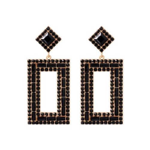 Autumn and Winter occidental style Alloy diamond geometry ear stud personality temperamentins wind same style
