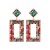 Autumn and Winter occidental style Alloy diamond geometry ear stud personality temperamentins wind same style