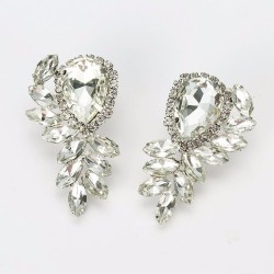 occidental style fashion retro earrings temperament woman  brief crystal Rhine..