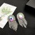 occidental style style exaggerating tassel fully-jewelled gem earrings silver tassel ear stud Earring woman
