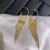 occidental style retro high gold tassel earrings exaggerating wind big ear stud geometry earrings Earring
