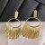 occidental style retro high gold tassel earrings exaggerating wind big ear stud geometry earrings Earring