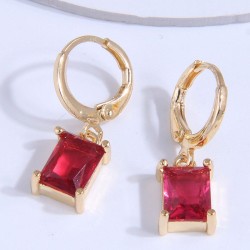 high quality fashion sweet concise embed zircon personality earring buckle