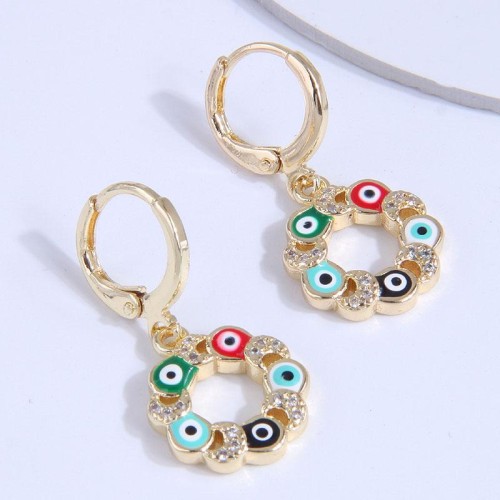 high quality  fashion bronze concise sweet eyes personality earring buckle