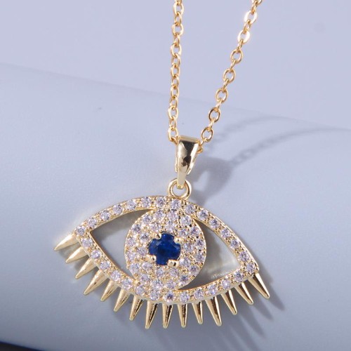 fashion bronze embed Zirconium eyes sweetOL personality woman necklace