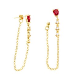 creative personality zircon chain tassel ear stud woman  occidental style wind..