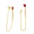 creative personality zircon chain tassel ear stud woman  occidental style wind retro brief all-Purpose Earringera