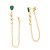 creative personality zircon chain tassel ear stud woman  occidental style wind retro brief all-Purpose Earringera