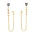 creative personality zircon chain tassel ear stud woman  occidental style wind retro brief all-Purpose Earringera