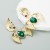 ins wind occidental style creative geometry wings earrings Alloy embed color Rhinestone trend retro temperament