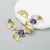 ins wind occidental style creative geometry wings earrings Alloy embed color Rhinestone trend retro temperament