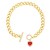 occidental style fashionins love personalityO buckle Peach heart zircon high chain bracelet womanbrj
