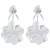 E exaggerating geometry flowers earrings  Metal wind samll personality three-dimensional earring