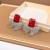 silver embed fully-jewelled zircon temperament bow exaggerating ear stud occidental style style earrings 